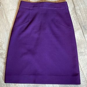 Kate spade purple tanisha skirt gold zipper sz 0